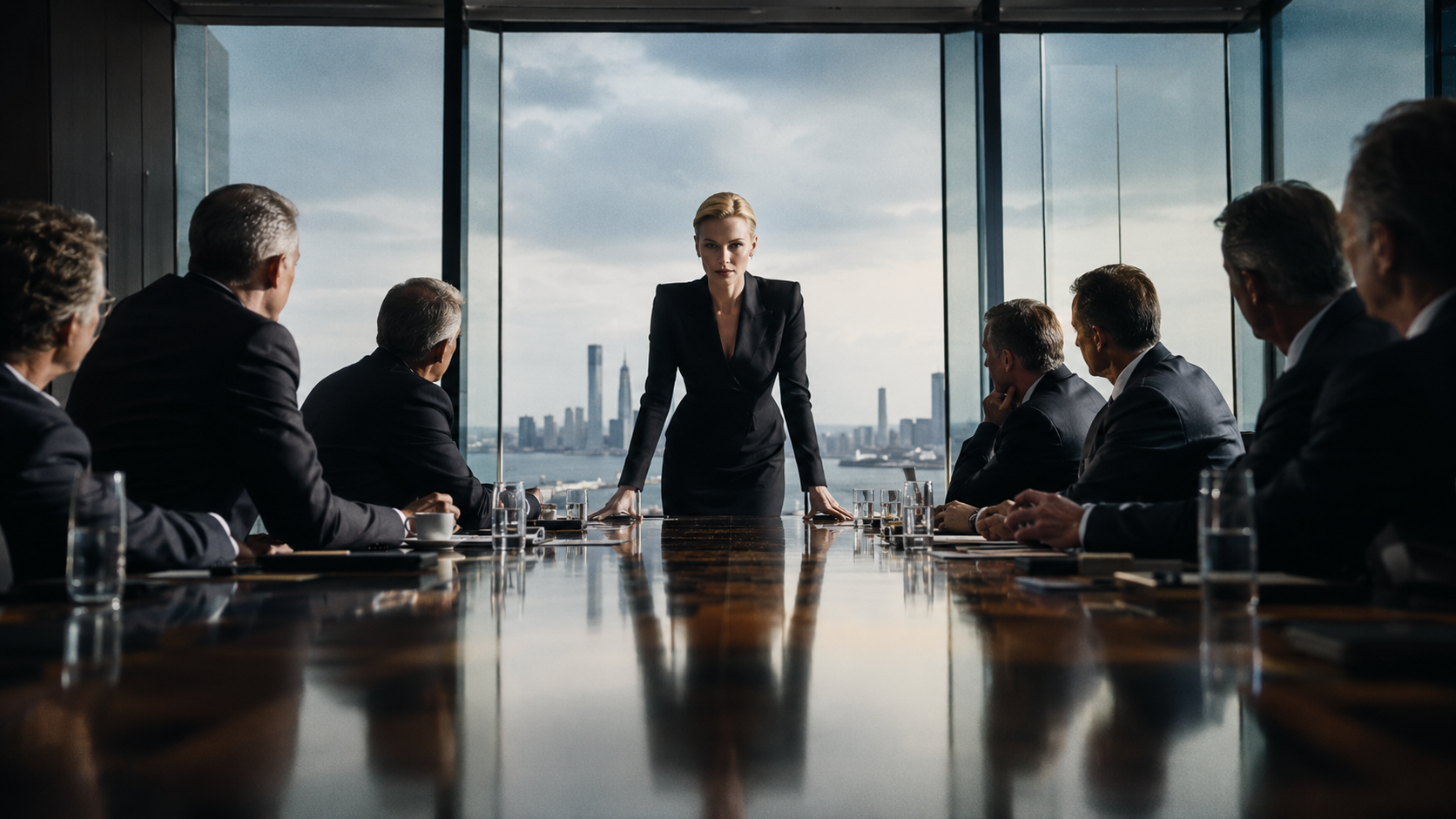Céline in the boardroom